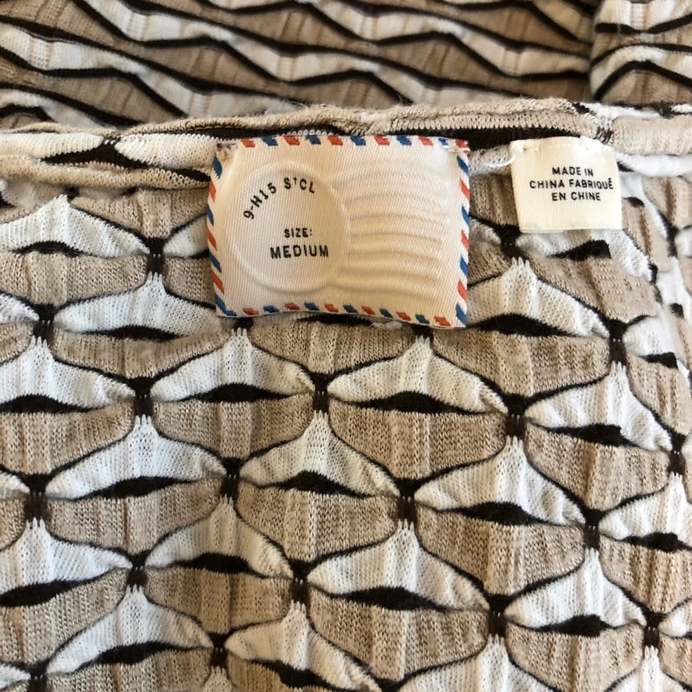 Anthropologie Postage Stamp Long Sleeved Top